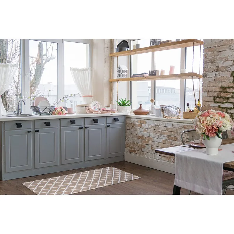 Plastmatta Hilma Wave - 70x150 cm, Linne - Textilier & mattor - Mattor - Utomhusmattor - Balkongmatta