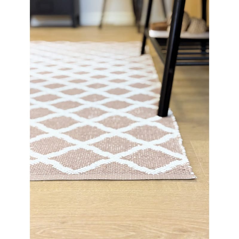 Plastmatta Hilma Wave - 70x150 cm, Rosa - Textilier & mattor - Mattor - Utomhusmattor - Plastmattor