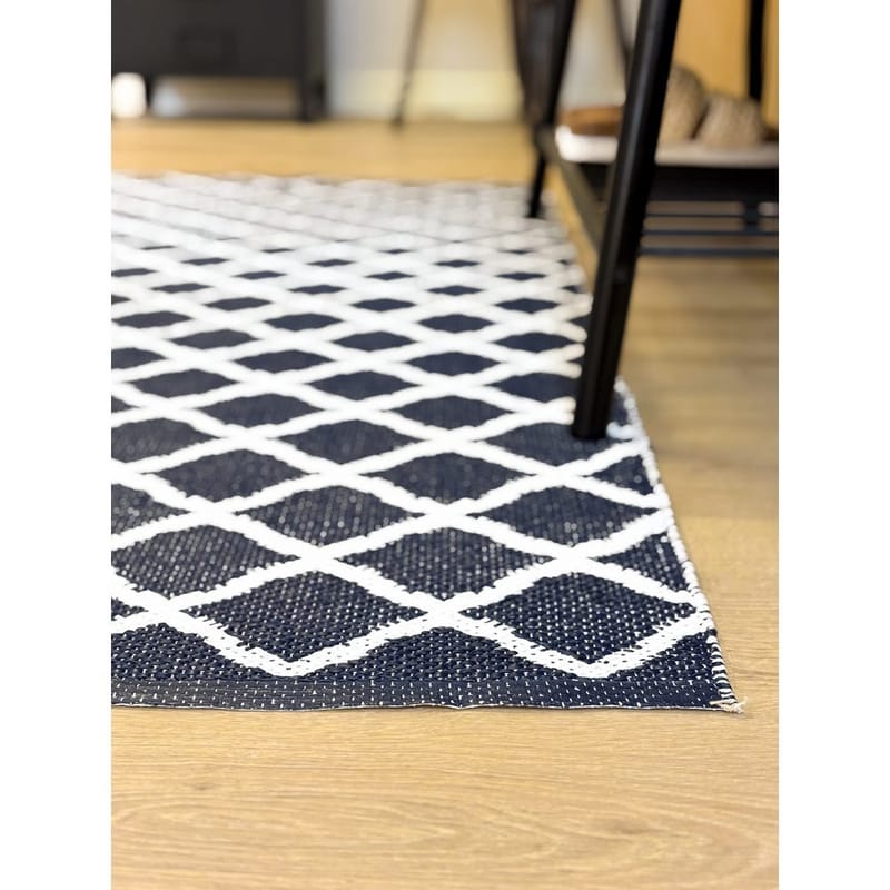 Plastmatta Hilma Wave - 70x200 cm, Blå - Textilier & mattor - Mattor - Utomhusmattor - Balkongmatta