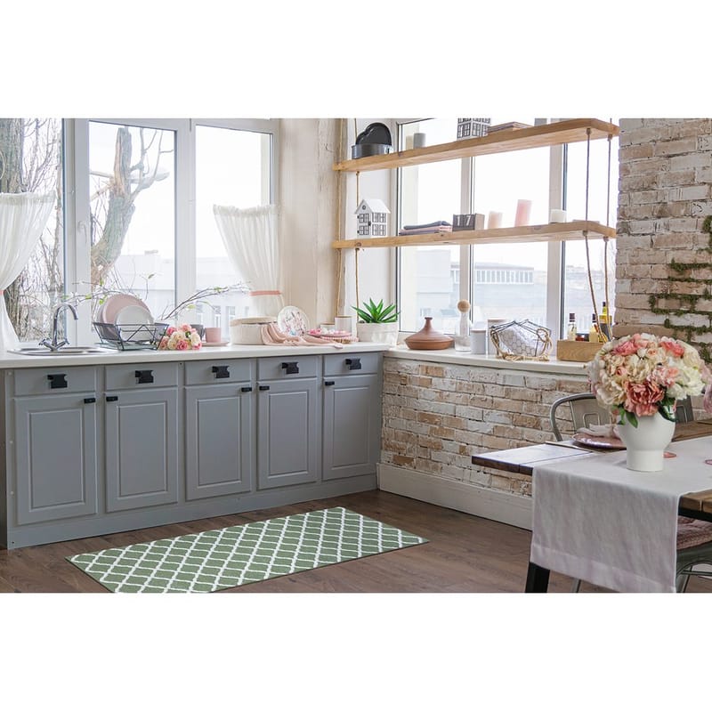 Plastmatta Hilma Wave - 70x250 cm, Grön - Textilier & mattor - Mattor - Utomhusmattor - Plastmattor