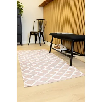 Plastmatta Hilma Wave - 70x250 cm, Rosa - Textilier & mattor - Mattor - Modern matta - Friezemattor