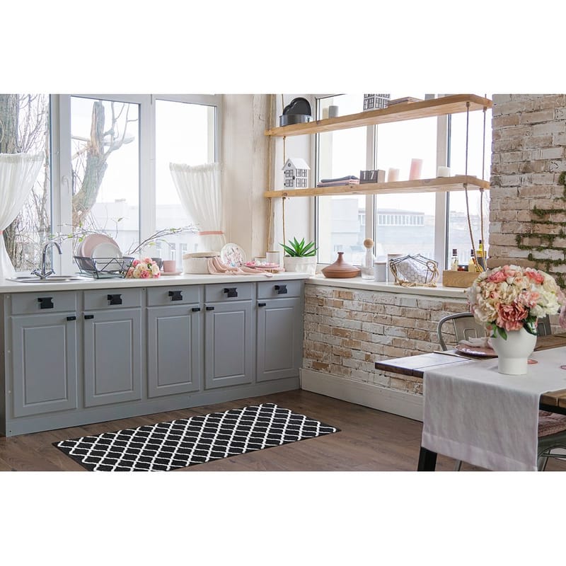 Plastmatta Hilma Wave - 70x250 cm, Svart - Textilier & mattor - Mattor - Utomhusmattor - Plastmattor