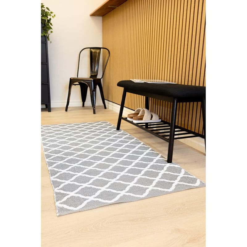 Plastmatta Hilma Wave - 70x300 cm, Grå - Textilier & mattor - Mattor - Utomhusmattor - Plastmattor