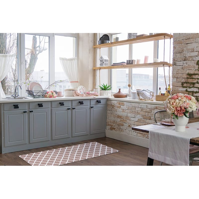 Plastmatta Hilma Wave - 70x300 cm, Rosa - Textilier & mattor - Mattor - Utomhusmattor - Plastmattor