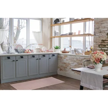 Plastmatta Hilma Plain - 70x150 cm, Rosa - Textilier & mattor - Mattor - Modern matta - Friezemattor