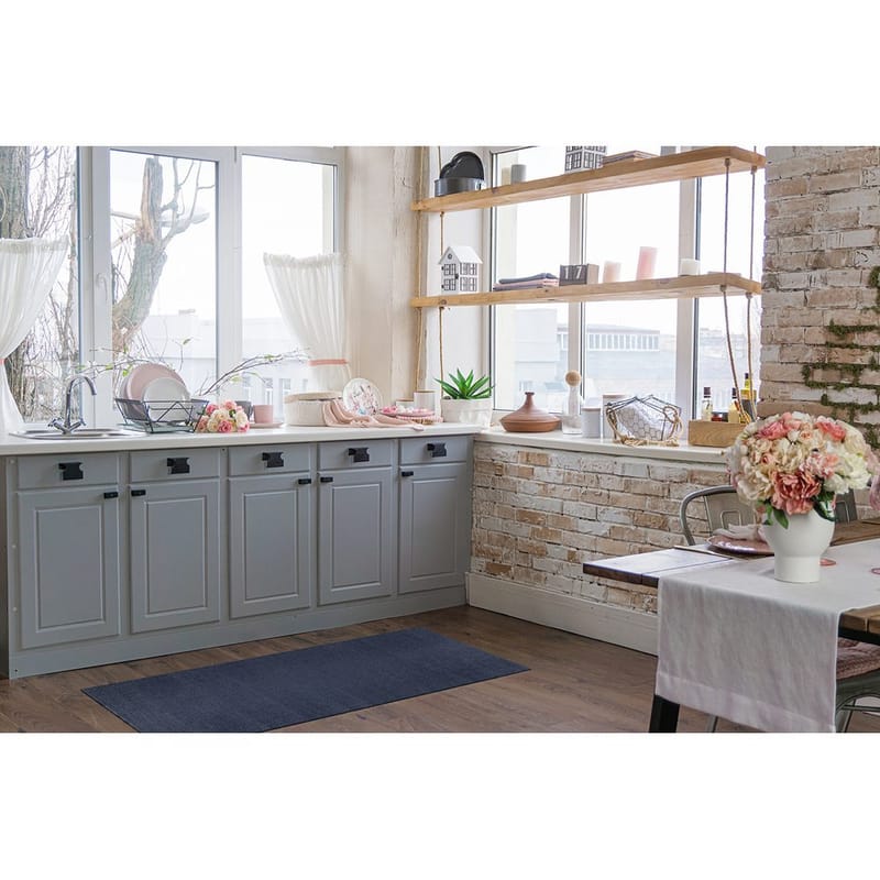 Plastmatta Hilma Plain - 70x150 cm, Blå - Textilier & mattor - Mattor - Utomhusmattor - Plastmattor