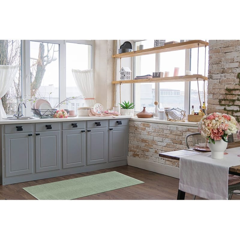 Plastmatta Hilma Plain - 70x150 cm, Grön - Textilier & mattor - Mattor - Utomhusmattor - Plastmattor