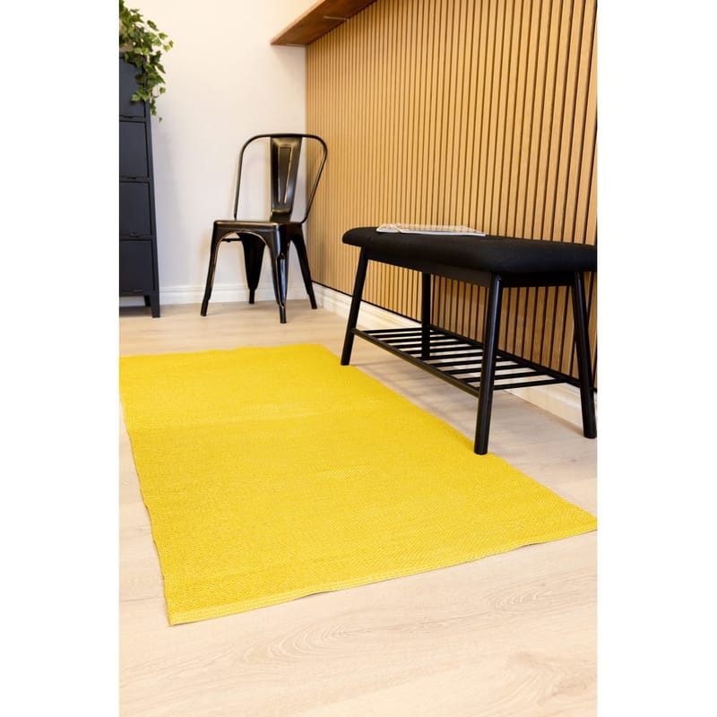 Plastmatta Hilma Plain - 70x200 cm, Gul - Textilier & mattor - Mattor - Utomhusmattor - Plastmattor