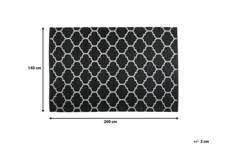 Aladana Matta 140|200 cm - Svart - Textilier & mattor - Mattor - Utomhusmattor - Plastmattor