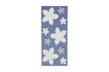 FLOWER Plastmatta 150x100 Vändbar PVC Blå