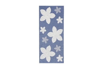 FLOWER Plastmatta 70x150 Vändbar PVC Blå