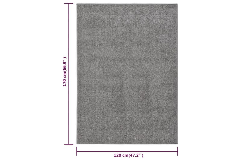 Matta 120x170 cm grå - Grå - Plastmattor