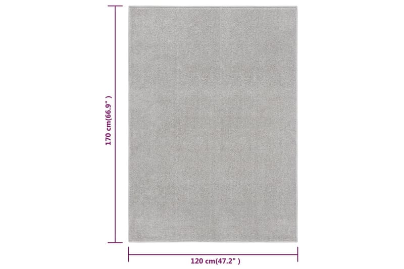 Matta 120x170 cm ljusgrå - Grå - Plastmattor