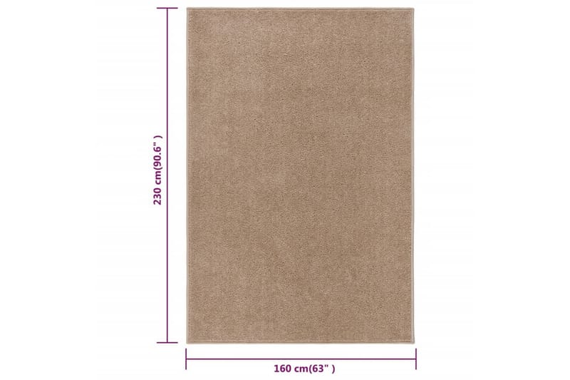 Matta 160x230 cm brun - Brun - Textilier & mattor - Mattor - Utomhusmattor - Plastmattor