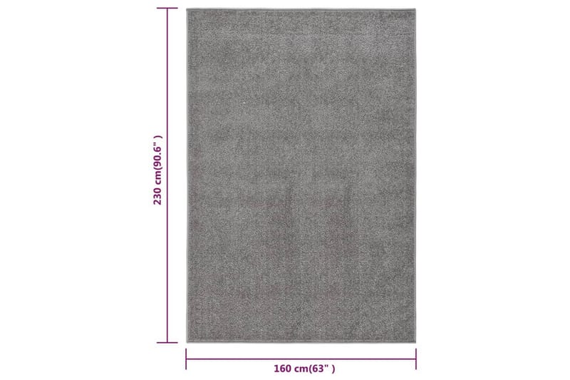 Matta 160x230 cm grå - Grå - Plastmattor