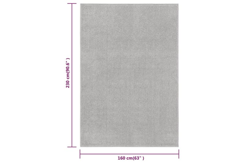 Matta 160x230 cm ljusgrå - Grå - Plastmattor