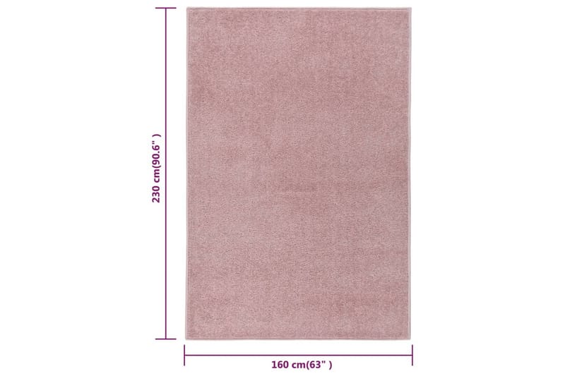 Matta 160x230 cm rosa - Rosa - Plastmattor