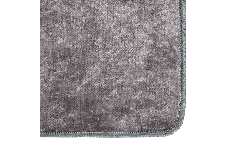 Matta tvättbar 80x150 cm grå halkfri - Grå - Plastmattor
