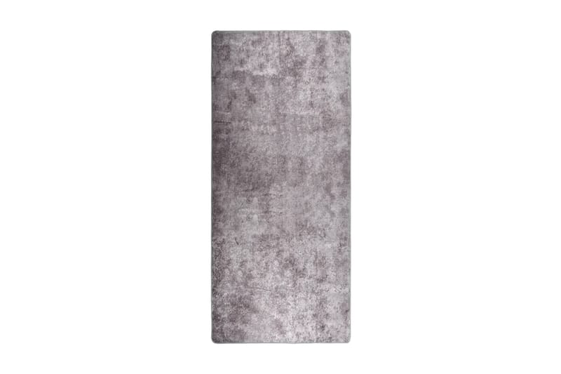 Matta tvättbar 80x300 cm grå halkfri - Grå - Plastmattor
