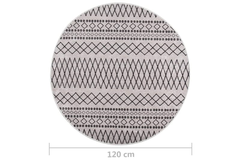 Matta tvättbar Ï†120 cm svart och vit halkfri - Flerfärgad - Plastmattor
