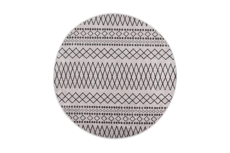 Matta tvättbar Ï†120 cm svart och vit halkfri - Flerfärgad - Plastmattor
