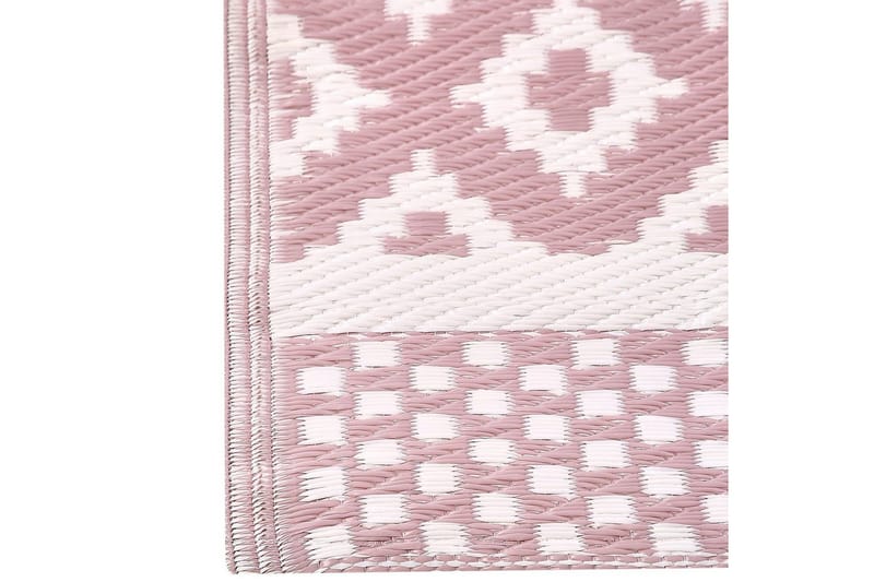 Utomhusmatta Thane - Rosa, Vit - Textilier & mattor - Mattor - Utomhusmattor