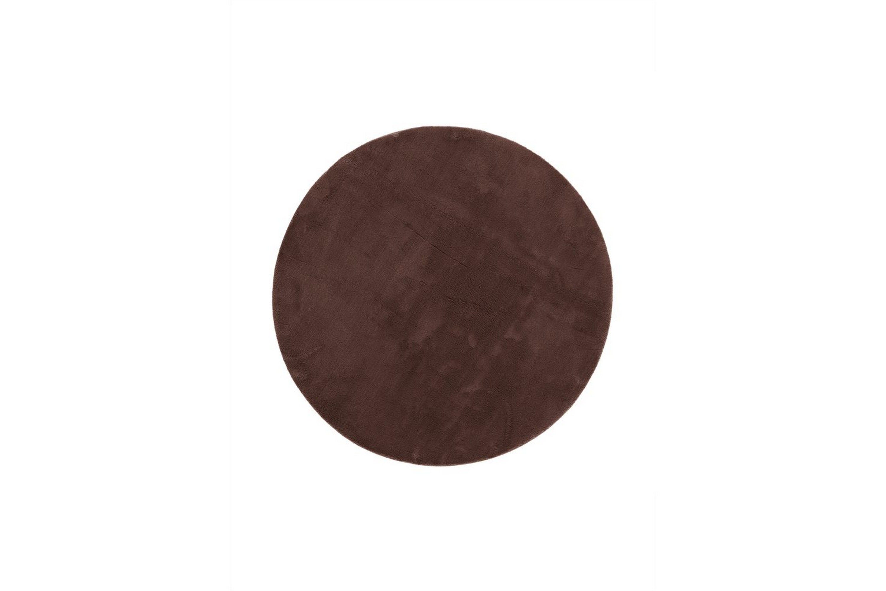 tvättbar matta soft rund - 240x240 cm, choklad