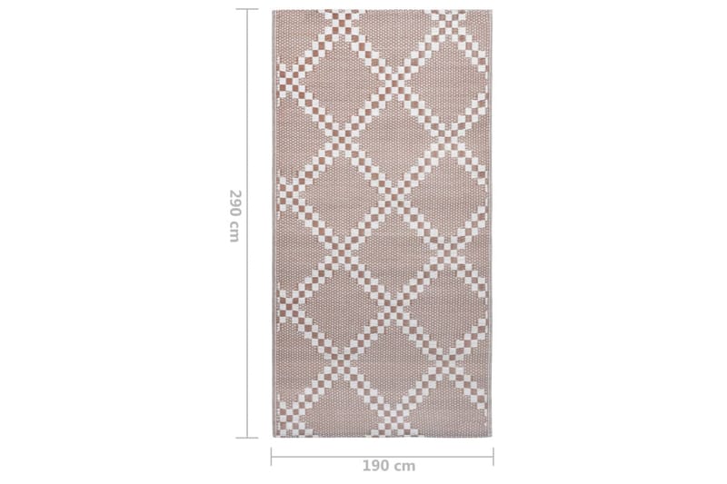 Utomhusmatta brun 190x290 cm PP - Brun - Textilier & mattor - Mattor - Utomhusmattor
