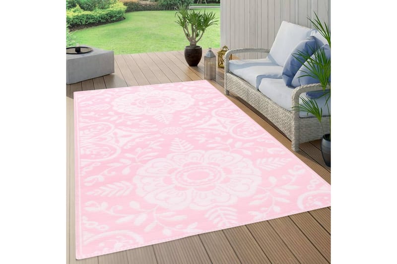 Utomhusmatta rosa 120x180 cm PP - Rosa - Textilier & mattor - Mattor - Utomhusmattor