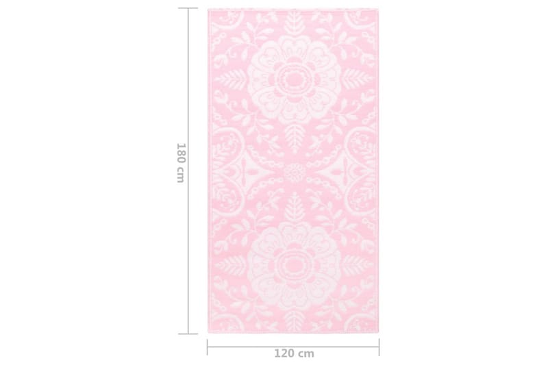 Utomhusmatta rosa 120x180 cm PP - Rosa - Utomhusmattor
