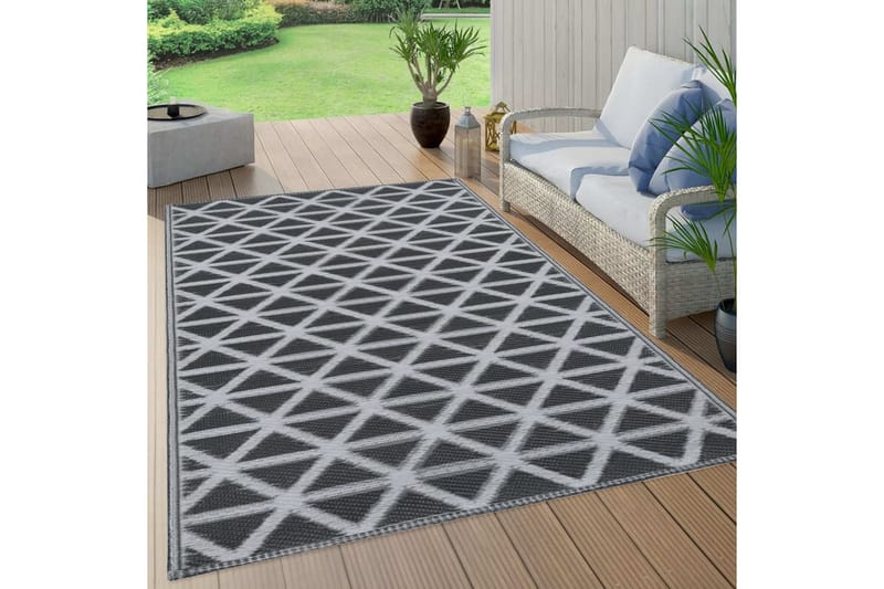 Utomhusmatta svart 190x290 cm PP - Svart - Textilier & mattor - Mattor - Utomhusmattor