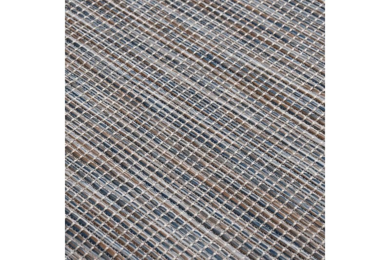 Utomhusmatta plattvävd 100x200 brun och svart - Svart - Utomhusmattor