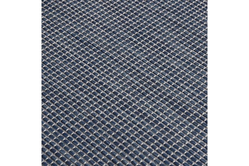 Utomhusmatta plattvävd 140x200 cm blå - Blå - Utomhusmattor