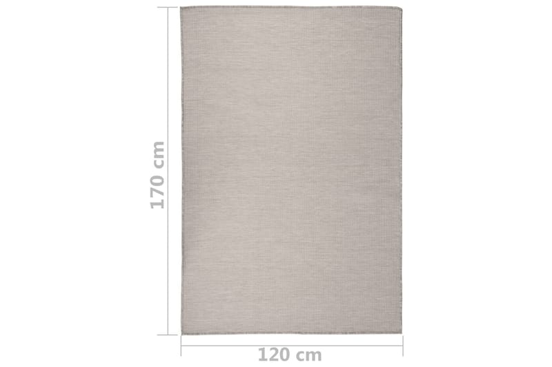 Utomhusmatta plattvävd 120x170 cm taupe - Taupe - Textilier & mattor - Mattor - Utomhusmattor
