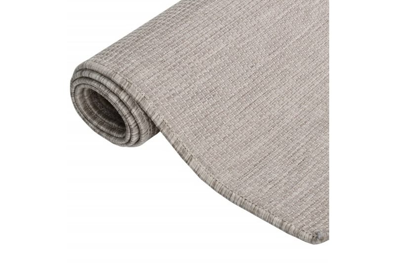 Utomhusmatta plattvävd 120x170 cm taupe - Taupe - Textilier & mattor - Mattor - Utomhusmattor