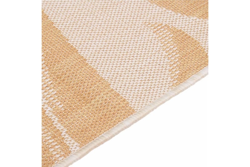 Utomhusmatta plattvävd 200x280 cm bladmönstrad - Gul - Textilier & mattor - Mattor - Utomhusmattor