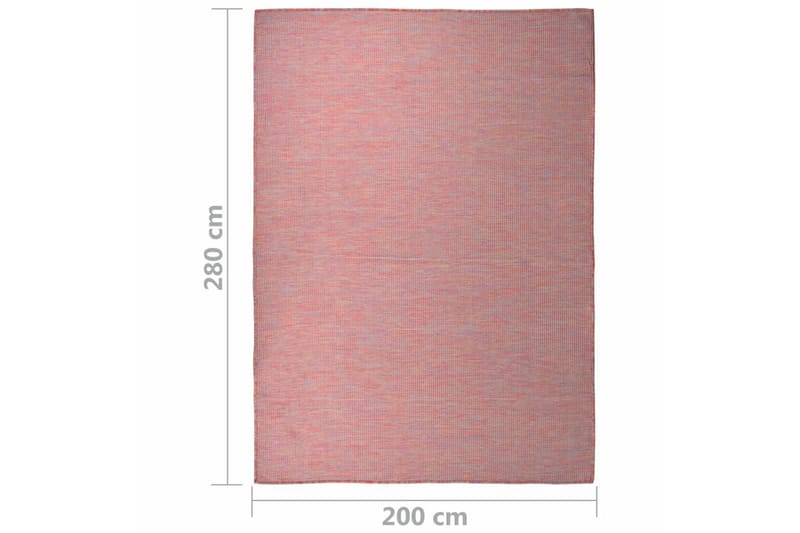 Utomhusmatta plattvävd 200x280 cm röd - Röd - Utomhusmattor