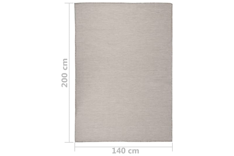 Utomhusmatta plattvävd 140x200 cm taupe - Taupe - Utomhusmattor