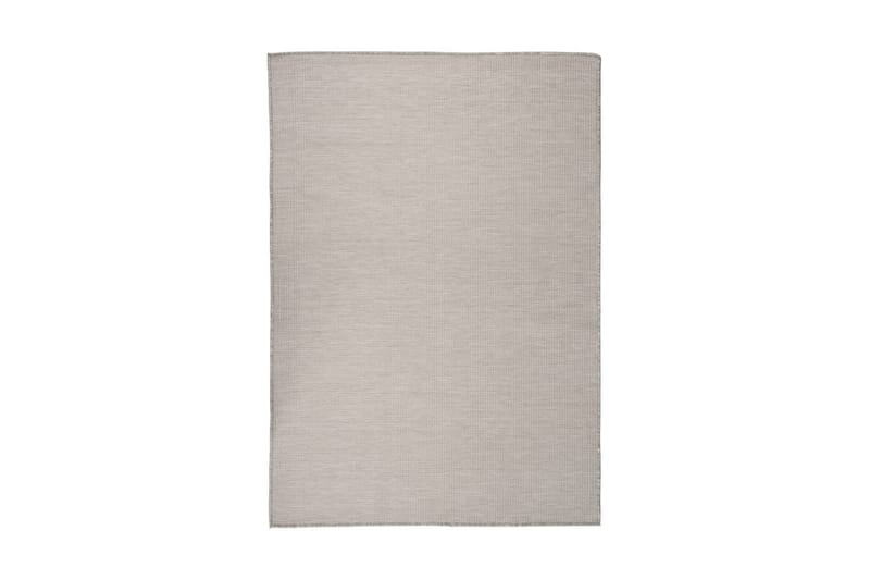 Utomhusmatta plattvävd 140x200 cm taupe - Taupe - Utomhusmattor