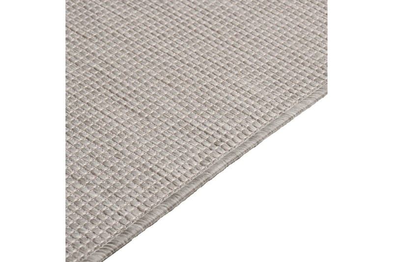 Utomhusmatta plattvävd 140x200 cm taupe - Taupe - Textilier & mattor - Mattor - Utomhusmattor
