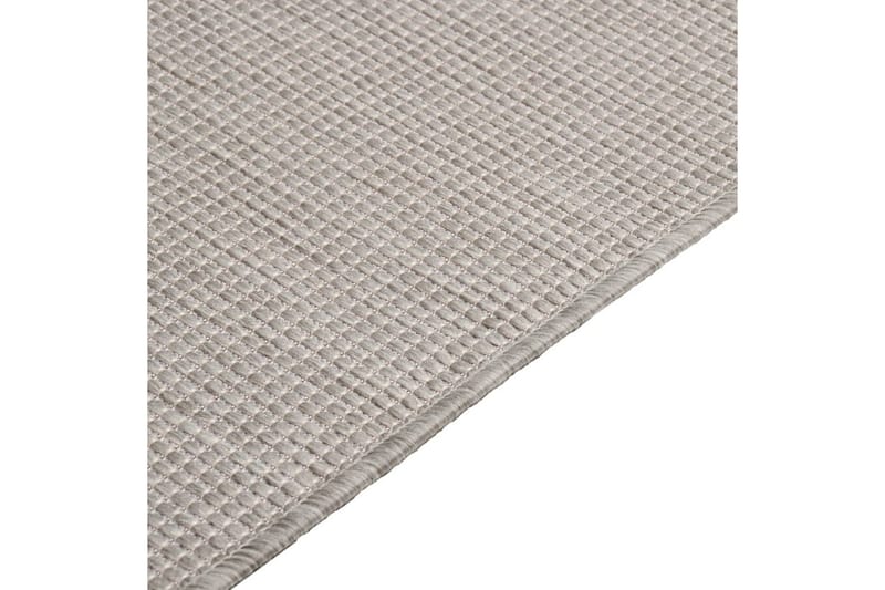 Utomhusmatta plattvävd 140x200 cm taupe - Taupe - Utomhusmattor