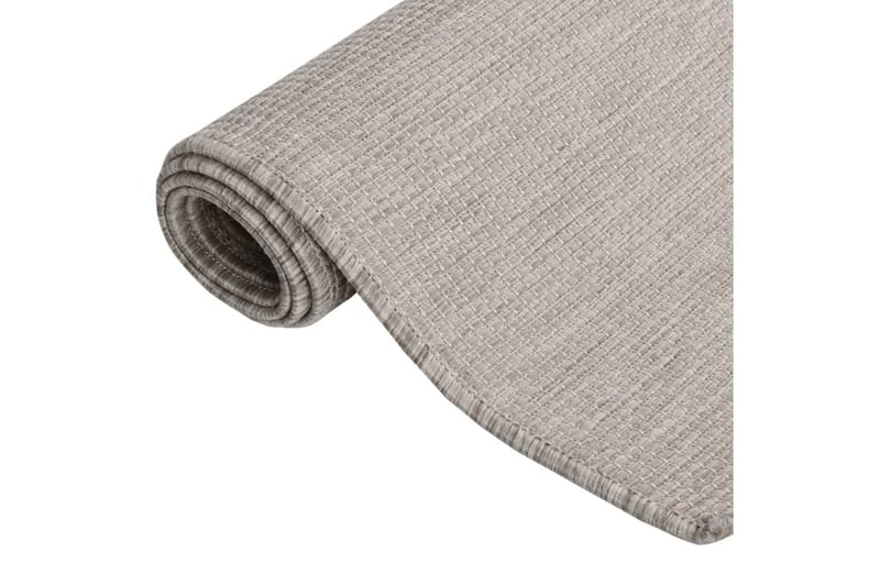Utomhusmatta plattvävd 140x200 cm taupe - Taupe - Textilier & mattor - Mattor - Utomhusmattor