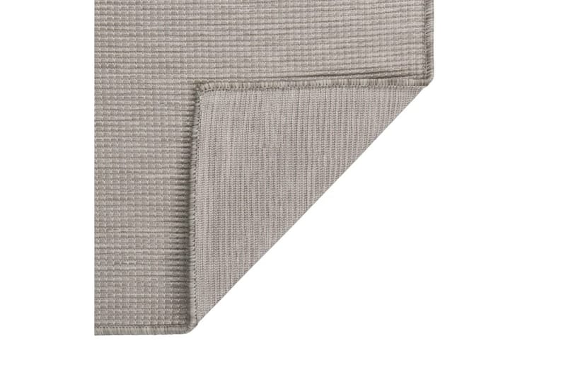 Utomhusmatta plattvävd 140x200 cm taupe - Taupe - Textilier & mattor - Mattor - Utomhusmattor