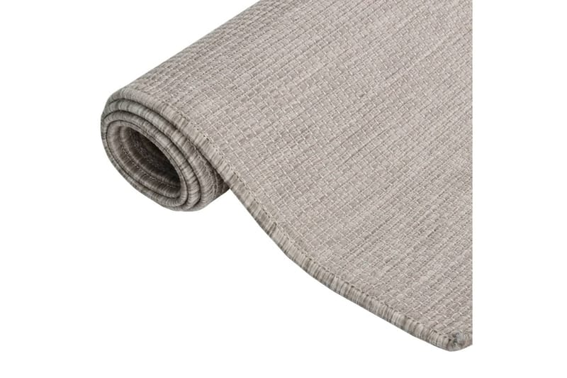 Utomhusmatta plattvävd 80x150 cm taupe - Taupe - Utomhusmattor