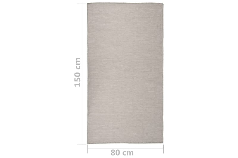 Utomhusmatta plattvävd 80x150 cm taupe - Taupe - Utomhusmattor