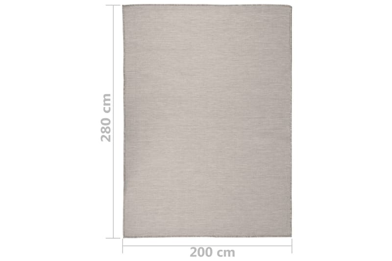 Utomhusmatta plattvävd 200x280 cm taupe - Taupe - Utomhusmattor