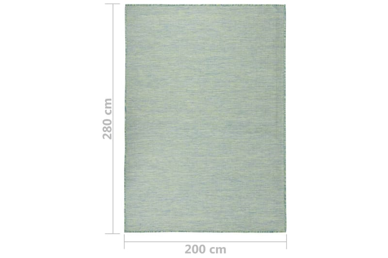 Utomhusmatta plattvävd 200x280 cm turkos - Turkos - Textilier & mattor - Mattor - Utomhusmattor