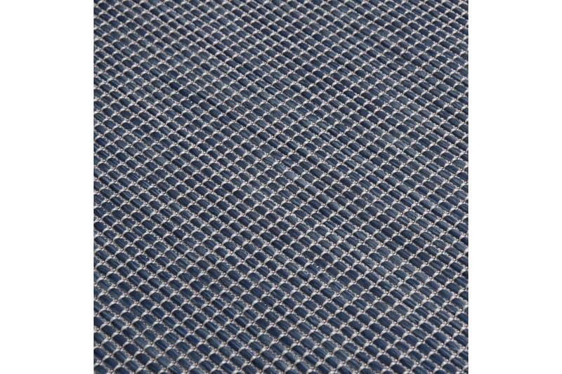 Utomhusmatta plattvävd 80x150 cm blå - Blå - Utomhusmattor