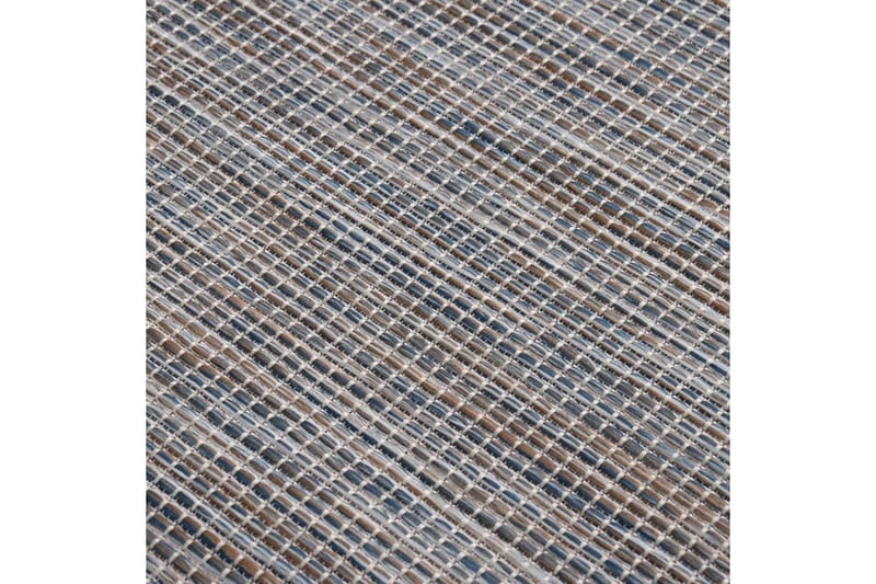 Utomhusmatta plattvävd 200x280 cm brun och svart - Svart - Utomhusmattor