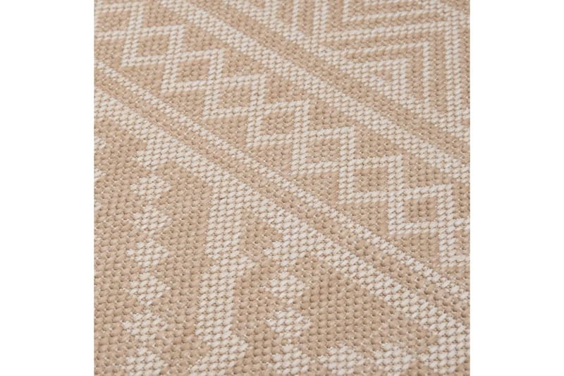 Utomhusmatta plattvävd 200x280 cm brun ränder - Brun - Textilier & mattor - Mattor - Utomhusmattor